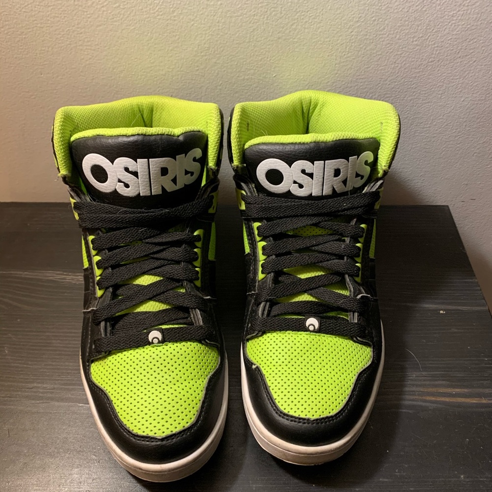 Osiris Lime green and Black Sneakers